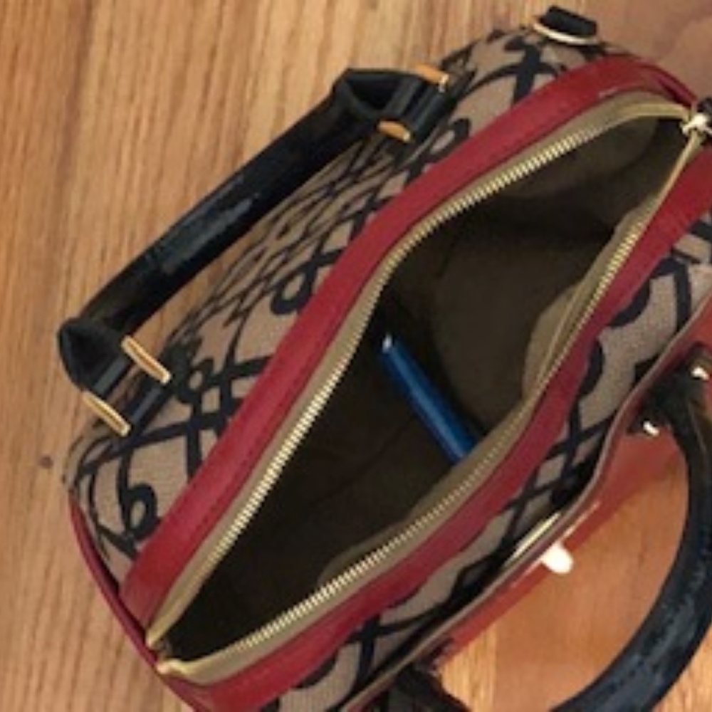 Spartina Red and Navy Shoulder Handbag